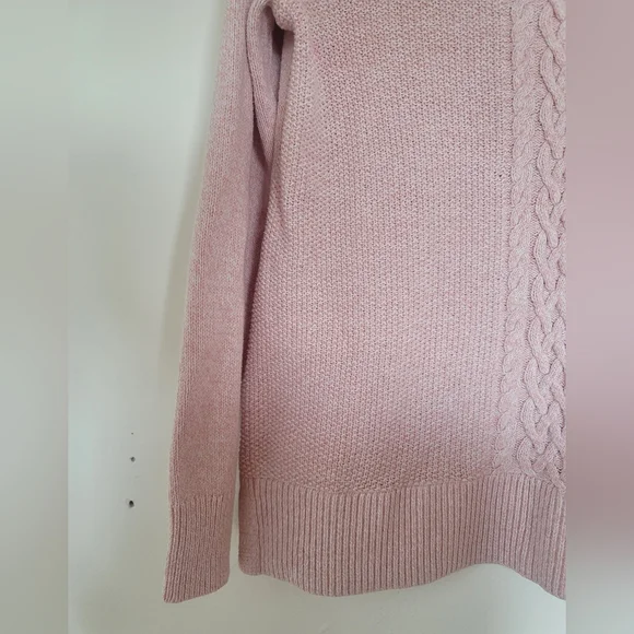 Karen Scott Textured Light Pink Sweater Size S Cable Knit Cozy Crew Neck Preppy - Picture 9 of 12